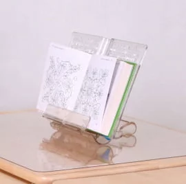 Трехуровневая подставка-трафарет под книгу ПК-03 Оранжевая