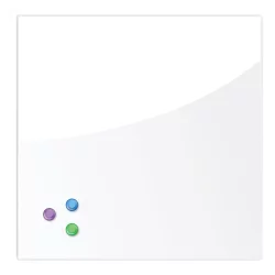 Доска магнитно-маркерная стеклянная BRAUBERG 45х45 см Белая