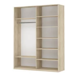 Шкаф-купе двухдверный Прайм 1400 ДСП/Зеркало Венге