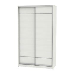 Шкаф-купе белый лдсп Б-220х135х60-3(ВД-Д7Д7) / B-220х135х60-3(ВД-D7D7)