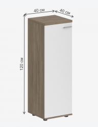 Шкаф средний левый Sigma SG.804.OD.WH.L Дуб темный Белый