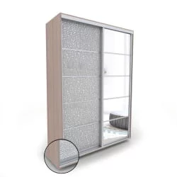 Шкаф-купе 2-х дверный Акцент-Квадро КЛ 1400х600 Шимо светлый/хром