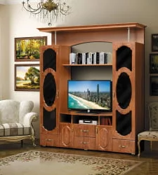 Набор мебели для гостиной Грация 8.2 МДФ глянец Вишня Оксфорд