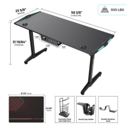 Геймерский стол EUREKA GIP 55 Black