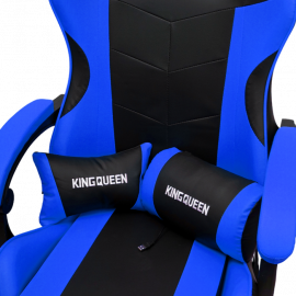 Кресло 1209-1 KINGQUEEN, цвет черный/синий, 1209-1-black-blue-mass