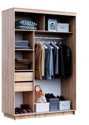 Шкаф купе 2-ух дверный Санремо ШК-006 Дуб сонома светлый Ателье темное