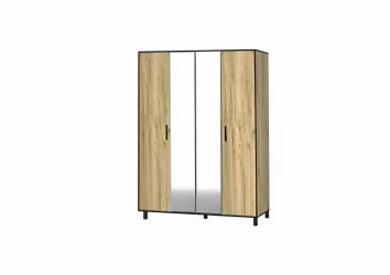 Шкаф четырехдверный Лофт 4 Дуб Крафт Золотой