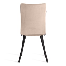Стул обеденный La Rousse велюр, бежевый/черный, 7, 49х50х93
