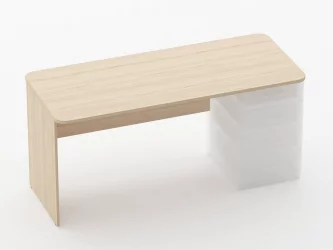 Стол прямой под встроенную тумбу Glassy 1.101.16Пр Бук светлый