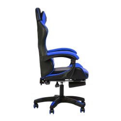 Кресло 1206 KINGQUEEN цвет черный/синий с массажем 1206-black-blue-mass