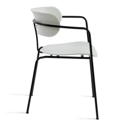 Стул VAN HALLEN (mod. 2433) пластик/металл, 54,5х53,5х76 см, высота до сиденья 46 см, белый/черный