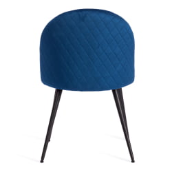 Стул MONRO (mod. 5144) металл/вельвет, 51x56x84 см, синий (HLR 64)/черный