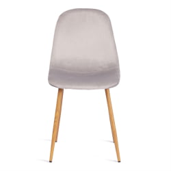 Мягкий стул BREEZE (mod. 4724) вельвет/металл, 44 х 53 х 87 см, Light grey (светло-серый) HLR14 / натуральный