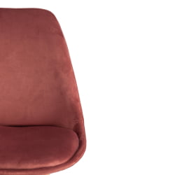 Стул TULIP SOFT (mod. 74) / 1 шт. в упаковке вельвет/дерево , 54 х 47 х 83 см , коралловый (HLR 44)/натуральный