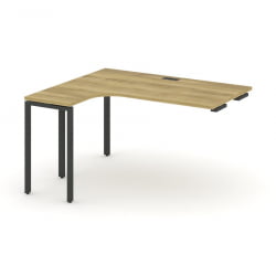 Стол-приставка к опорной тумбе/шкафу (левый) CONCEPT CN.OSAPR-005(L) Дуб Винченцо Черный