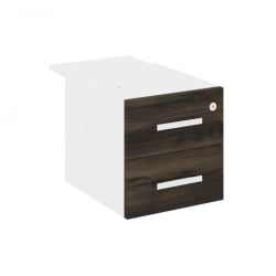 Тумба подвесная с двумя ящиками CОНCЕПТ CН.ПТ-004 Б/В Дуб Мали Белый бриллиант Белый / CONCEPT CN.PT-004 B/W