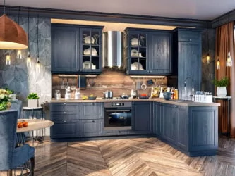 Панель окончание шкафа кухонного 722 стенка со стеклом Тип 2 Мокка ЛД 274.760.000 Дуб фактурный антрацит