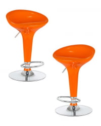 Стул барный ДОБРИН БОМБА (оранжевый) 2 шт / DOBRIN BOMBA
