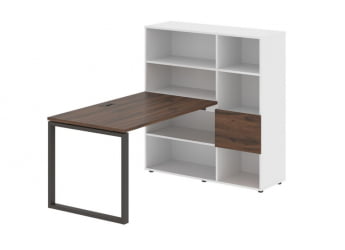 Рабочая станция EDIS EQRST 1213 Дуб Денвер темный Мокко Белый