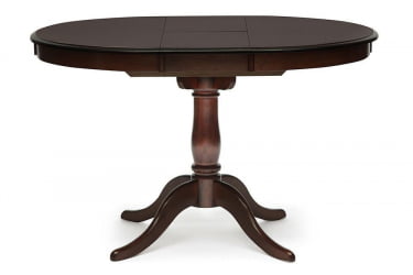 Раздвижной овальный стол Siena ( SA-T4EX) дерево гевея/мдф, 90+30х90х75см, Tobacco