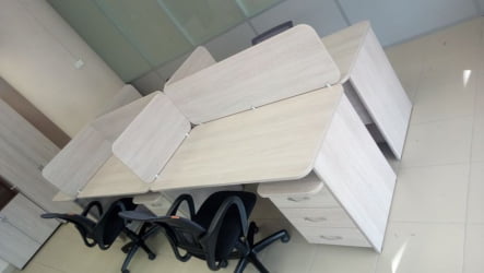 Экран разделительный прямой Glassy 5.14.14 Дуб сантана светлый