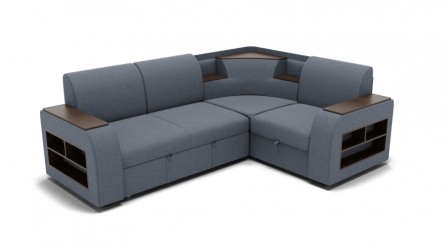 Диван Фараон (ЗР) Цвет фасада: Серый; Тип: Универсальный; Материал фасада: Металл/Велюр