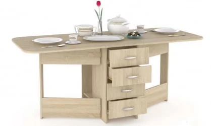 Стол-книжка с ящиками Глория 606 К Дуб сонома