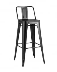 Стул барный Tolix Wood 75.5  со спинкой Черный