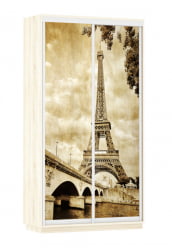 Шкаф-купе двухдверный Экспресс Хит Париж/Дуб сонома