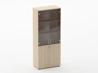 Шкаф высокий со стеклом Glassy 6.19.151 Орех