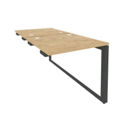 Стол-приставка двойной на О-образном м/к к опорым элем. ОНИКС О.МО-Д.СПР-0.8 Тиквуд Светлый/Антрацит / ONIX O.MO-D.SPR-0.8