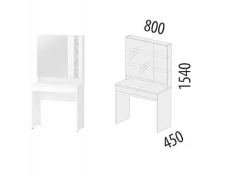 Туалетный столик (лев/прав) Николь 901.30