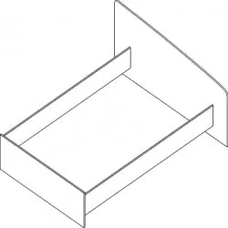 Кровать Проспект Гм.КРО-15 бук светлый