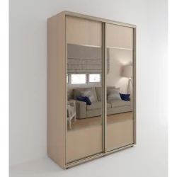 Шкаф-купе 3-х дверный Акцент-Дуэт Д 1400х600 Дуб молочный