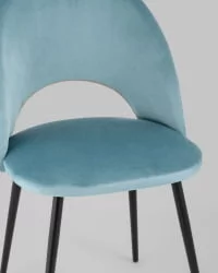 Стул Меган велюр Пыльно-голубой