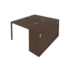 Рабочая станция с опорным шкафом-купе Метал СйстемБ.Б.РС-СШК-1.1 Венге/Антрацит / Metal SystemБ.Б.РС-СШК-1.1