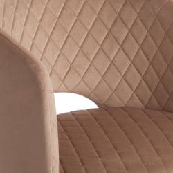 Кресло WIND (mod. 717) ткань/металл, 55х55х80 см, высота до сиденья 48 см, бежевый barkhat 5/черный