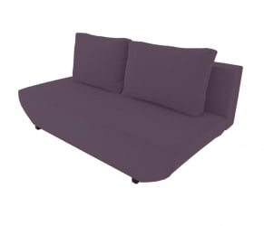 Диван Классик Мини без подлокотников (Berhouse) Цвет фасада: Бордо Велюто 25; Тип: Прямой; Материал фасада: Металл/Велюр