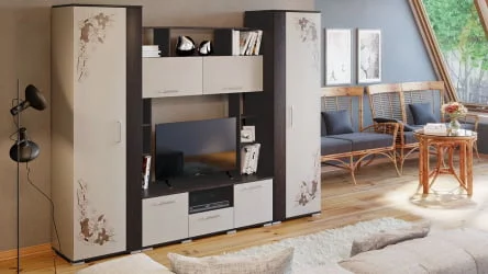 Набор мебели для общей комнаты Белла Венге Цаво Дуб Белфорт с рисунком