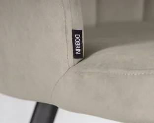 Стул обеденный DOBRIN NAOMI (ЭМАЛЬ ЧЕРНЫЙ МУАР велюр Catania Cocoa)