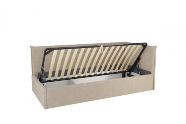 Кровать  0.9 Альба (Тахта) КМ.T-16 капучино (велюр)