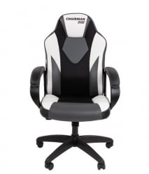 Кресло геймерское CHAIRMAN GAME 17 черный/серый/белый