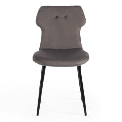 Стул ROBOCOP (mod. DC0128) вельвет/металл, 57 х 46 х 85 см , серый (HLR 24)/черный