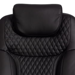 Кресло офисное Труст (макс) кож/зам, черный/черный стеганный/черный, 36-6/36-6/36-6/06 / Trust (max)