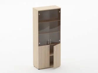 Шкаф высокий со стеклом Glassy 6.19.151 Орех