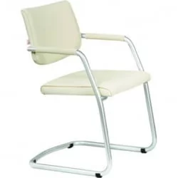 Конференц-кресло UN_Delta silver Кожа 234636 Белая