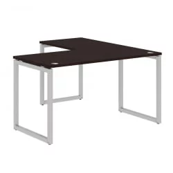 Стол угловой левый XTEN-Q XQCT 1415 L Легно темный Алюминий