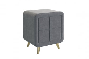 Тумба прикроватная Софи 2 TM-001.2 графит (велюр)