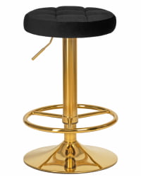 Табурет DOBRIN BRUNO GOLD (черный велюр (MJ9-101))
