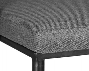 Стул барный ДОБРИН АМЕЛИА (серая ткань (Ф-48), темно-серый винтажный ПУ (МФ-12)) / DOBRIN AMELIA (F-48), PU (MF-12))